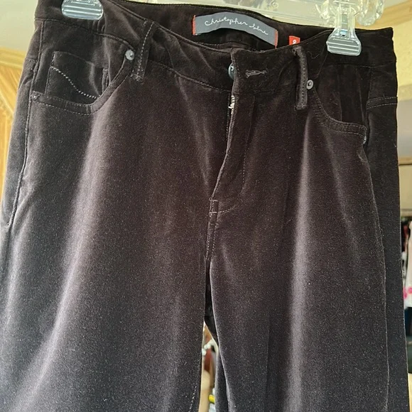 Brown velvet boot cut jeans size 8 - Picture 5 of 6